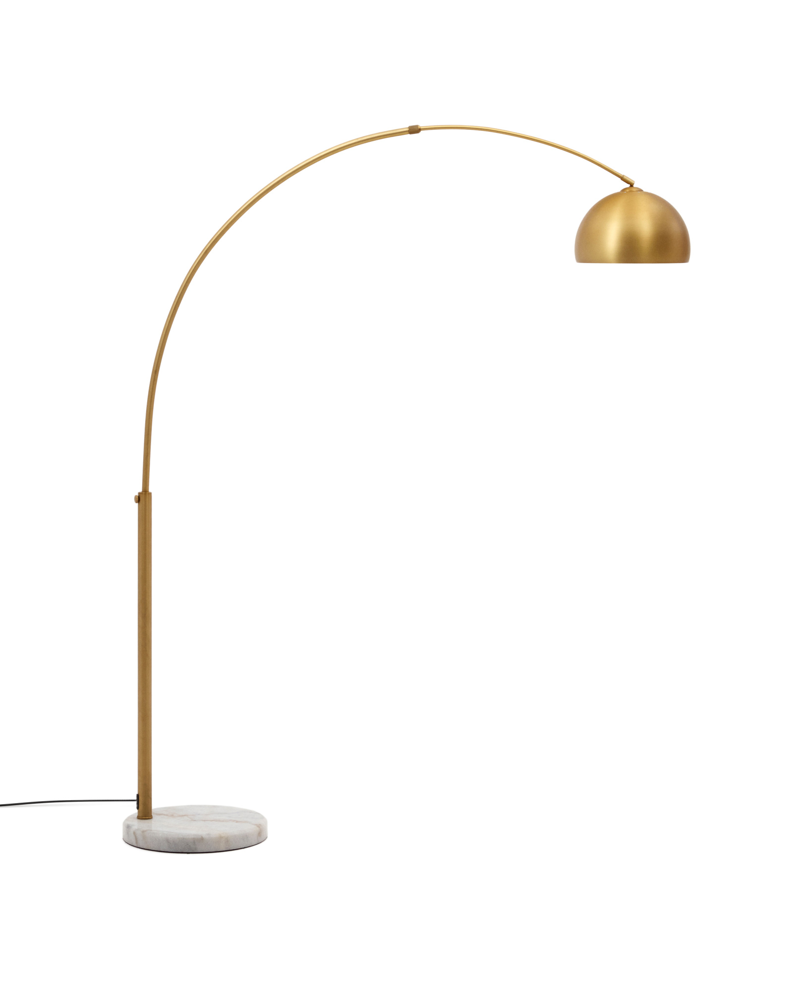 Madali Металлический торшер с латунной отделкой и основой из белого мрамора La Forma 178152