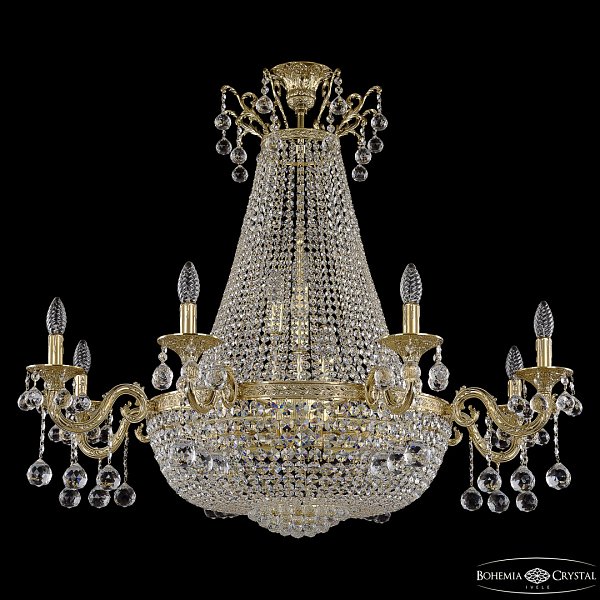 Люстра груша хрустальная 2128H201/8/100IV/Y1 G Bohemia Ivele Crystal