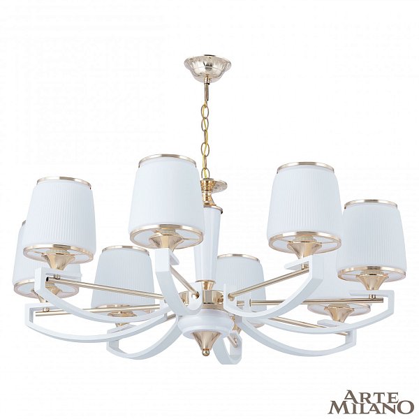 Люстра подвесная с плафонами 302457/8 Wh/Gd Arte Milano