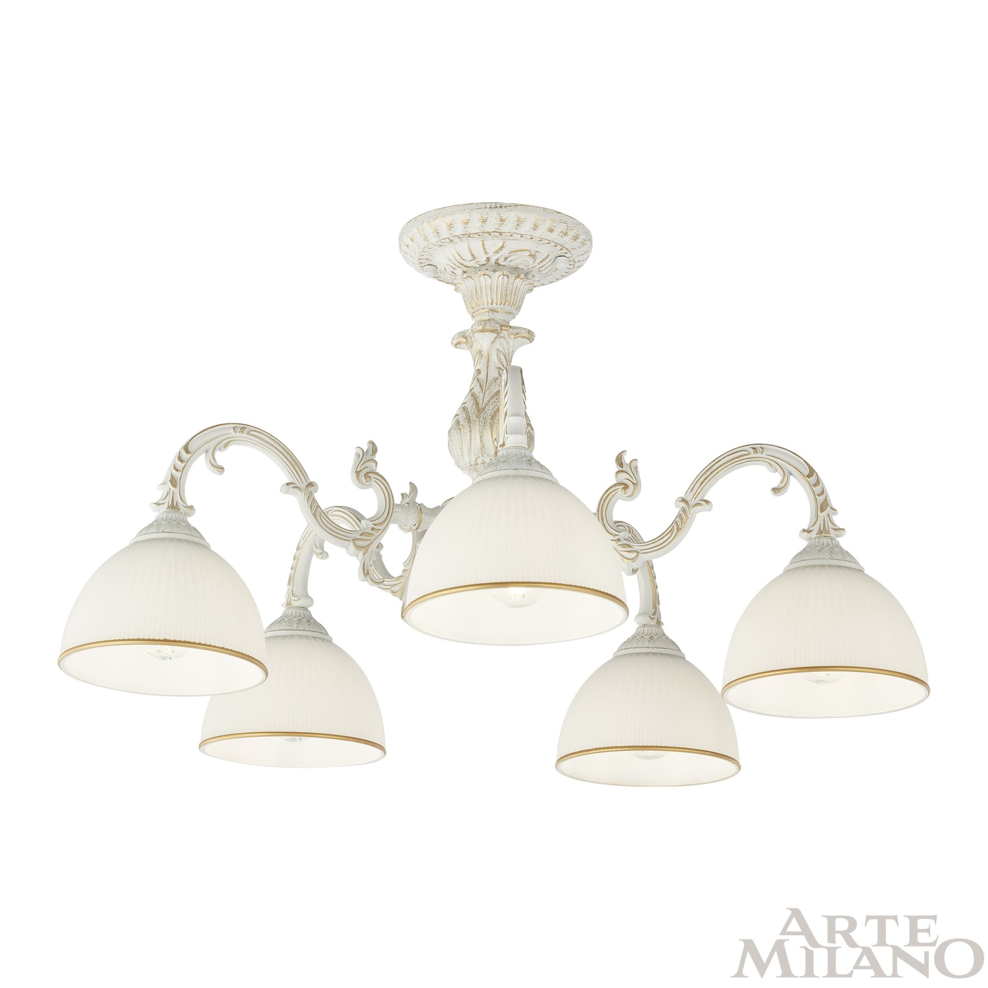 Люстра с плафонами 346410/5 WT+G Arte Milano