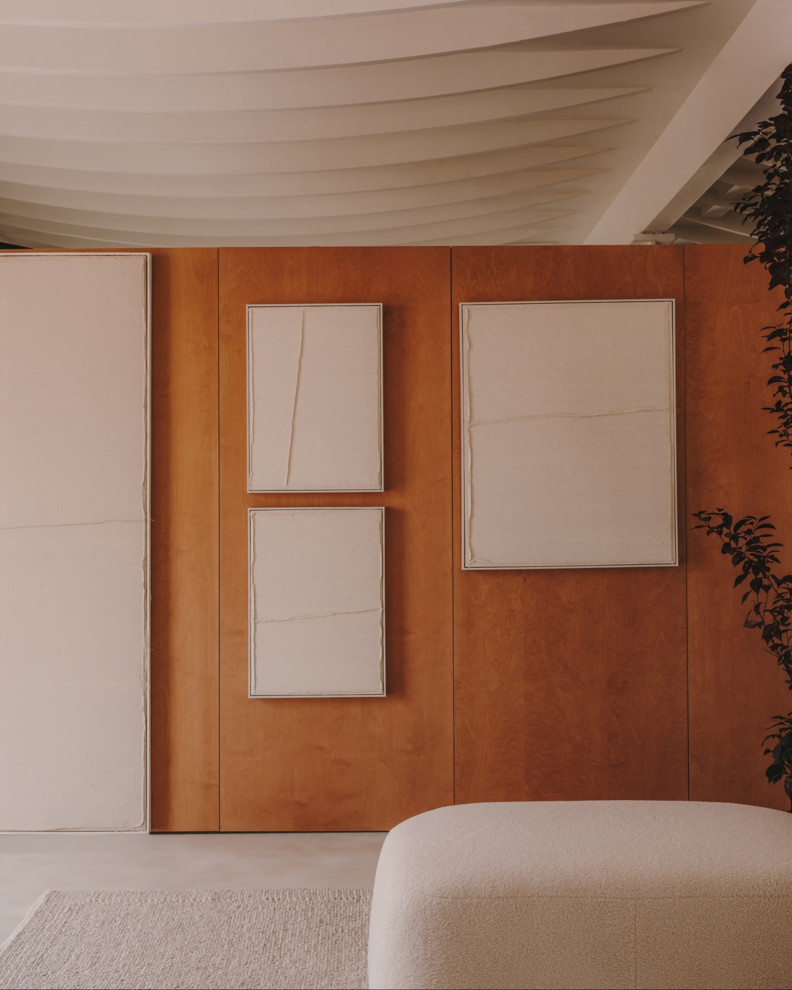 Maha Картина Белая с горизонтальной линией 52 х 72 см La Forma (ex Julia Grup)