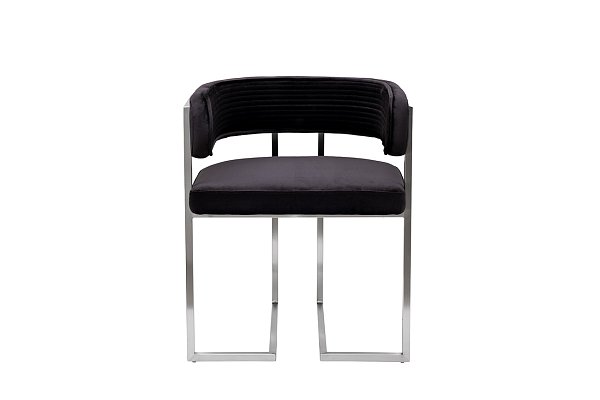 Стул велюр черный/матовый хром 60*55*73 Garda Decor GY-18504