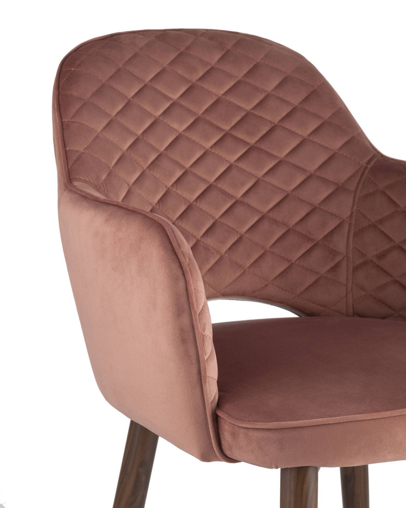 Стул Венера диамант велюр пыльно-розовый Stool Group