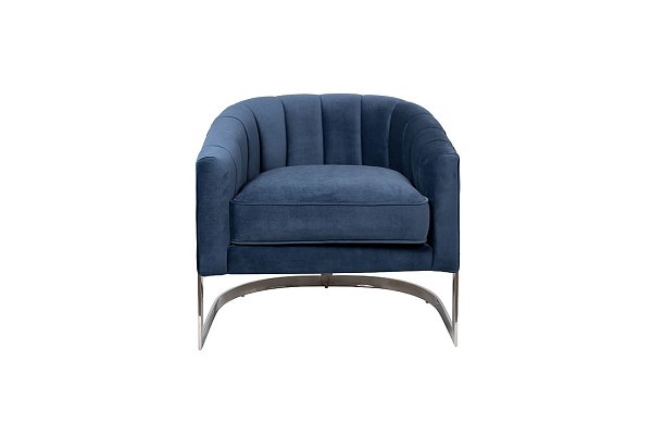 Кресло на металлическом каркасе темно-синее Garda Decor ZW-777 BLU SS