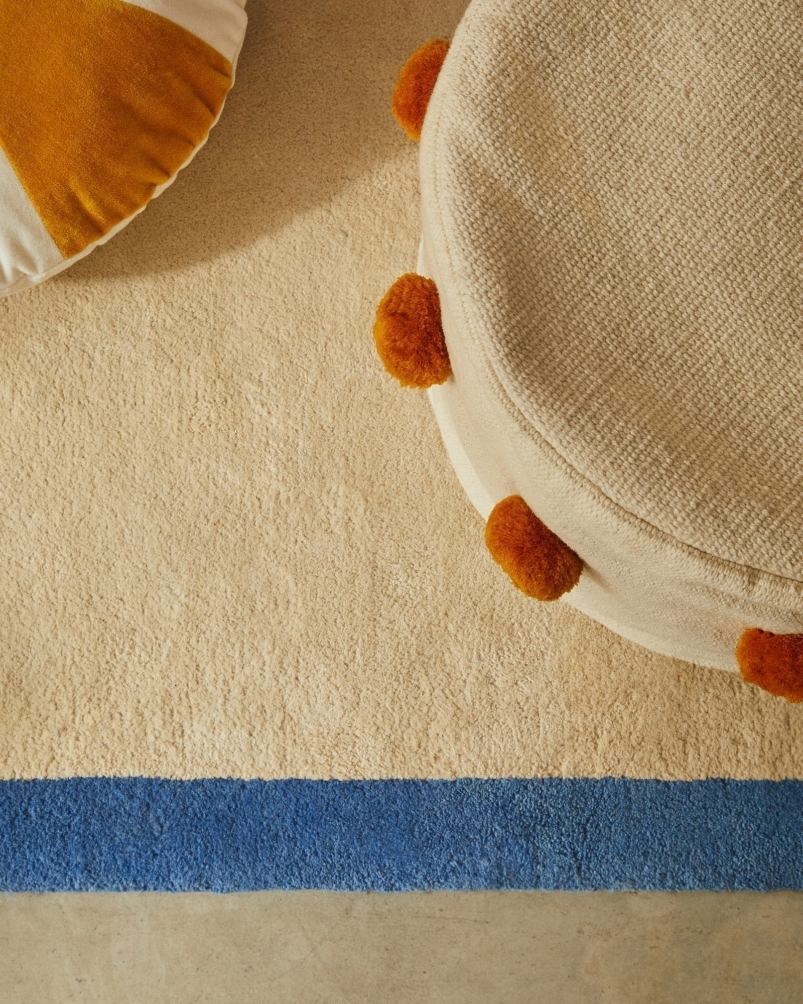 Ковер Nalim бежево-голубой 100% хлопок 90 х 150 см La Forma (ex Julia Grup)