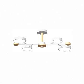 Люстра на штанге LED4U L3213-670 WH