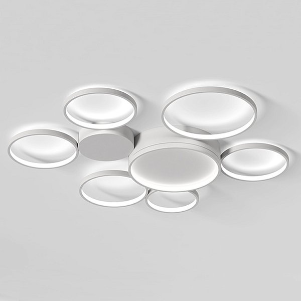 Потолочная Люстра В Виде Колец Twine 7 Rings White By Imperiumloft