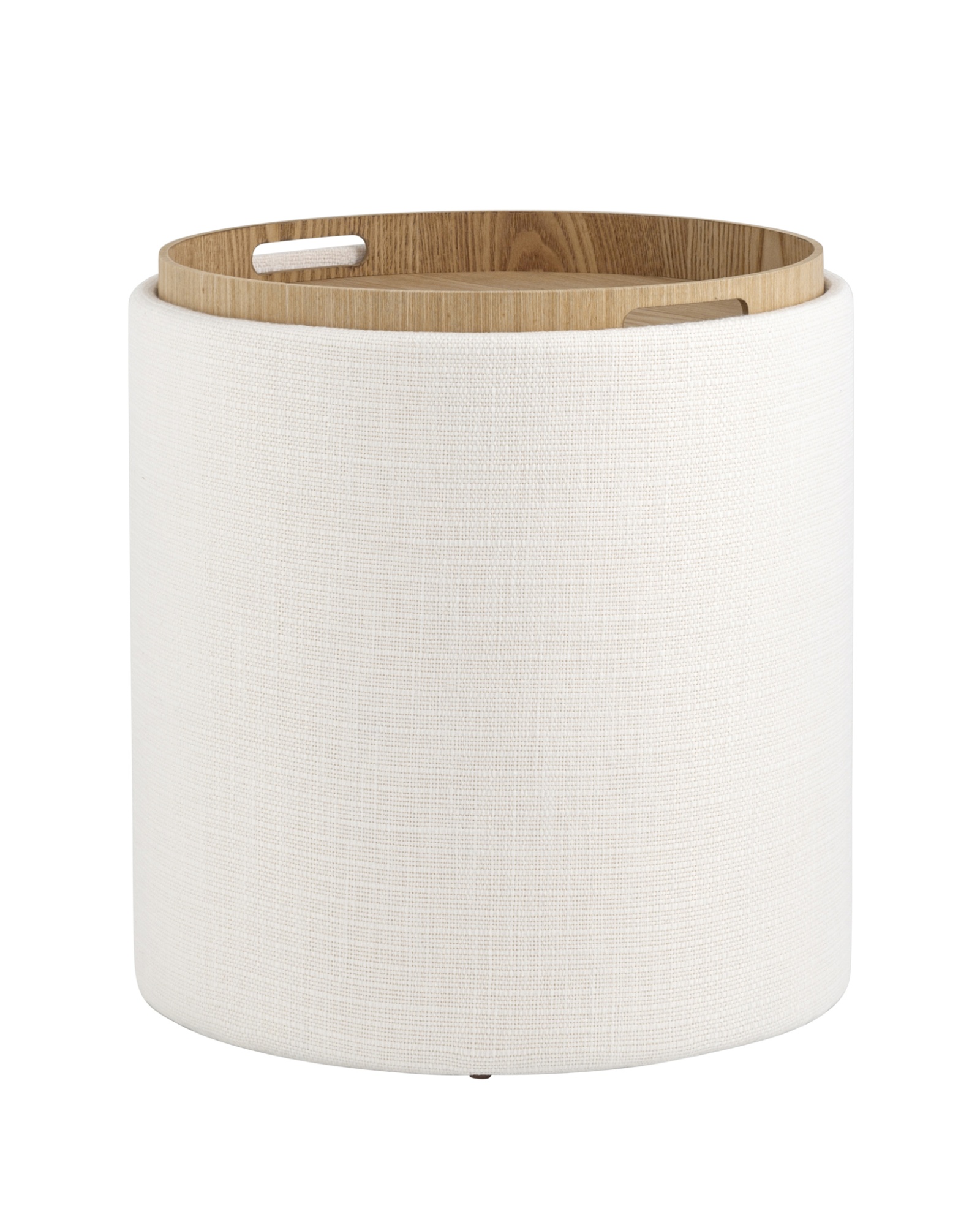 Пуф-столик с ящиком Хюгге S рогожка белый Stool Group