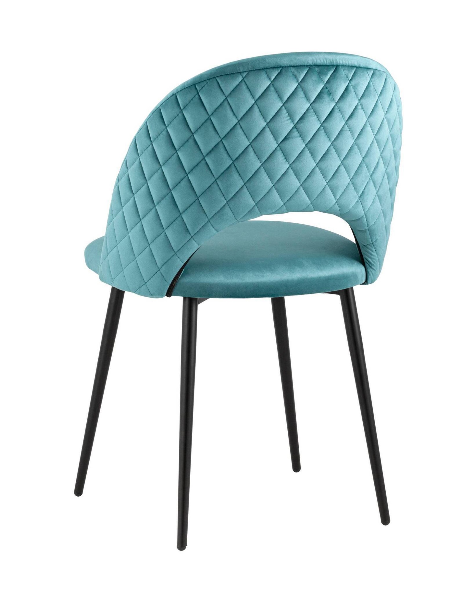 Стул Меган велюр с ромбами сине-зеленый Stool Group