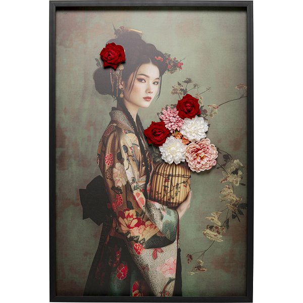 Картина на холсте Kimono Girl 84x124cm KARE 58007