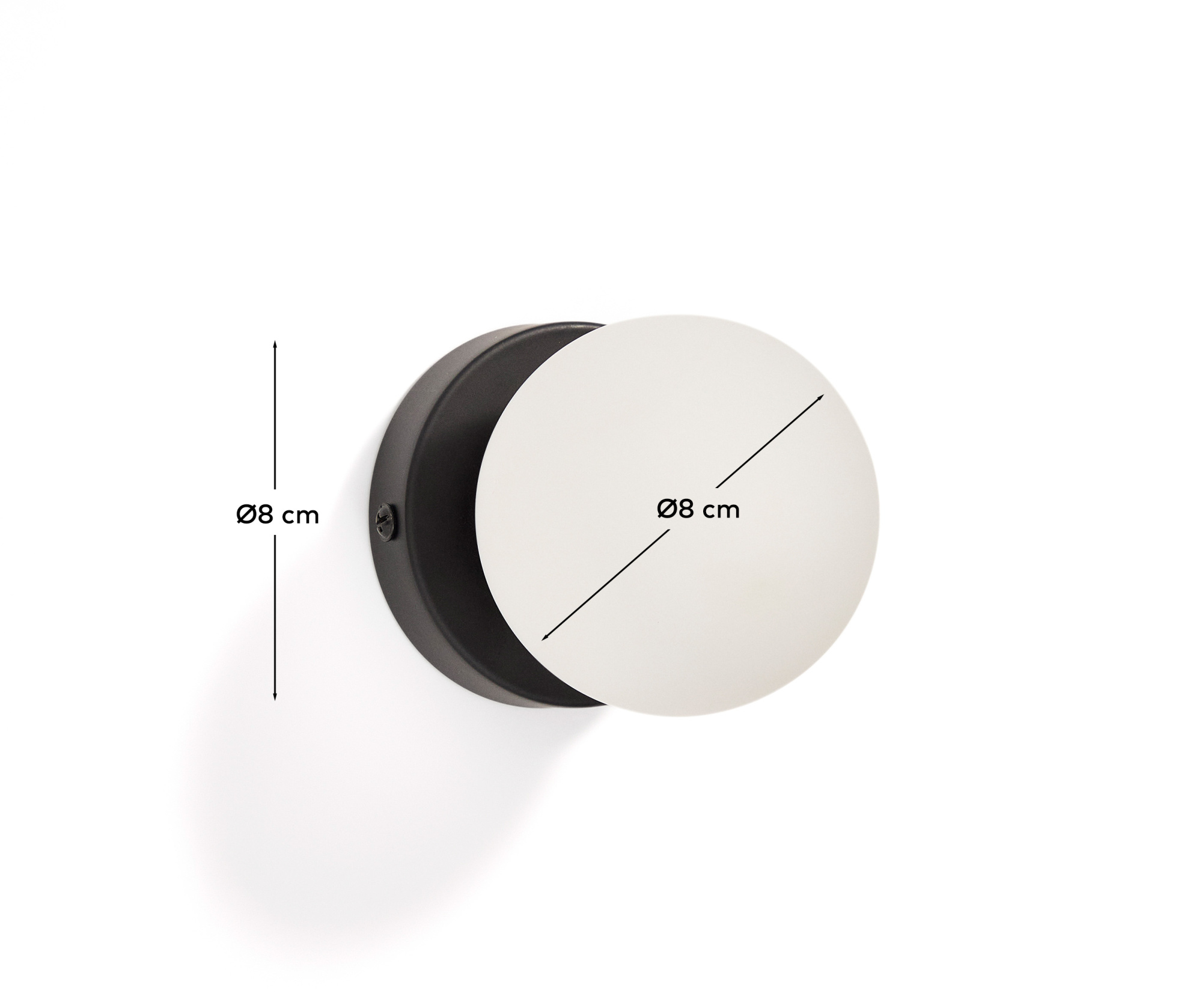 Настенный светильник Brisia из черного металла со стеклянным шаром Ø8 см La Forma 459037