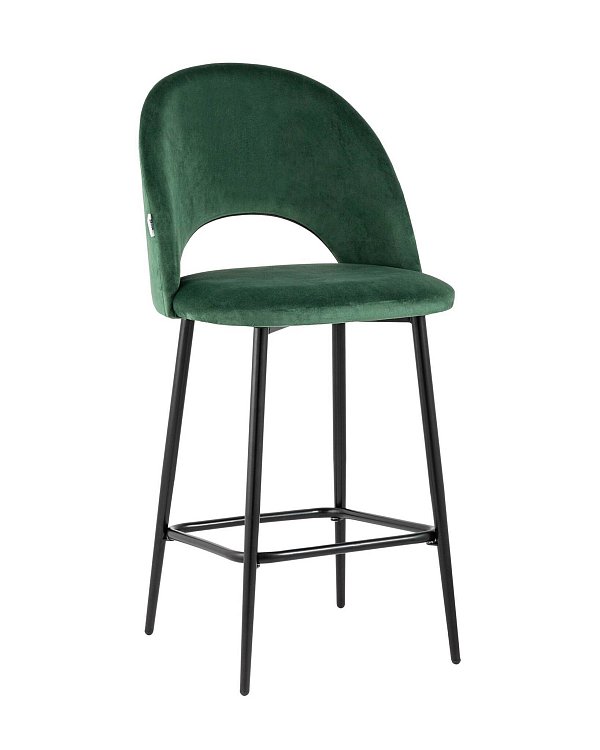 Стул полубарный Меган велюр зеленый Stool Group