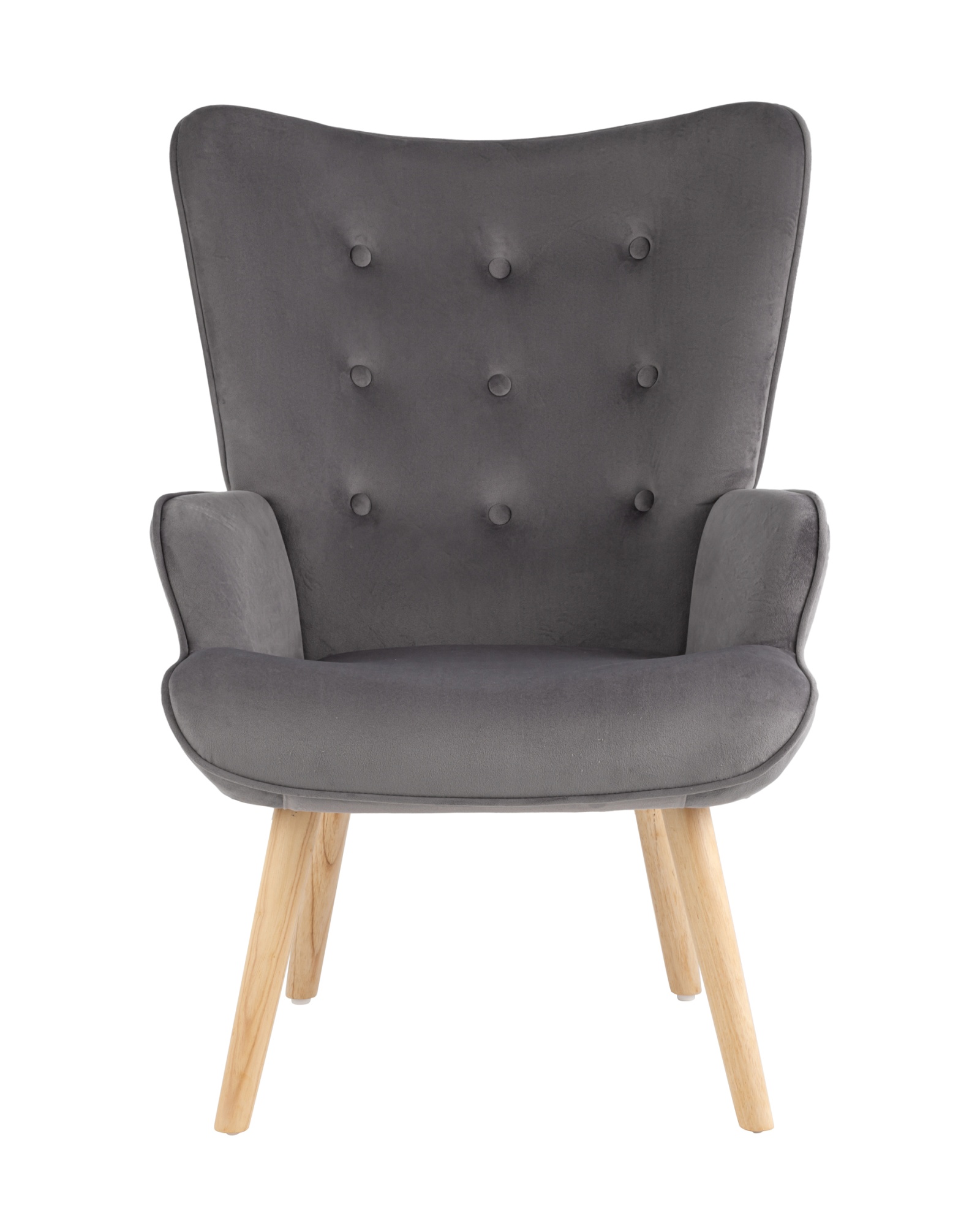 Кресло Хью велюр серый Stool Group