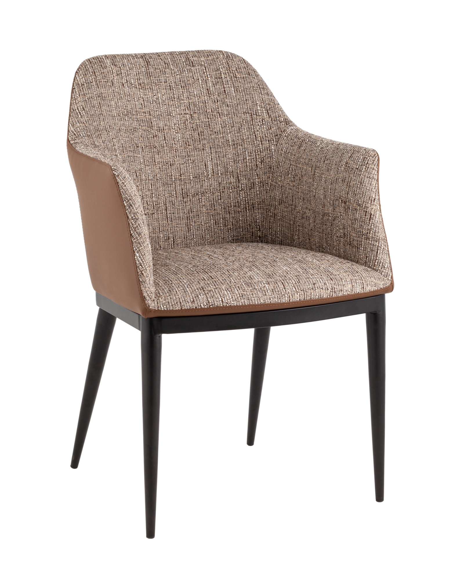 Стул обеденный Itan коричневый с коричневой экокожей Stool Group