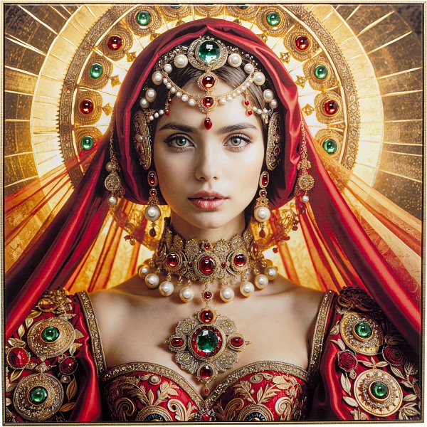 Картина в раме Muse Halo Lady 100x100cm KARE 57550