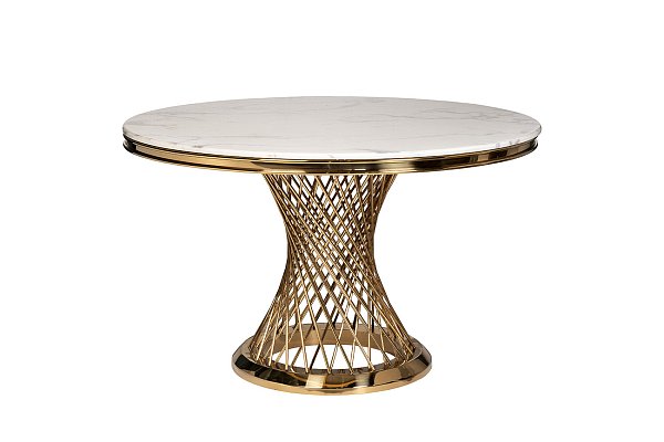 Стол обеденный Bianca Luna искусственный мрамор/золото Garda Decor 76AR-80551