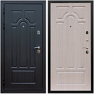 Дверь входная Graf Эврика МДФ 10 мм ФЛ-58 Венге / МДФ 6 мм ФЛ-58 Дуб беленый