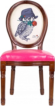 Стул Сова с розой Glasar 51-046