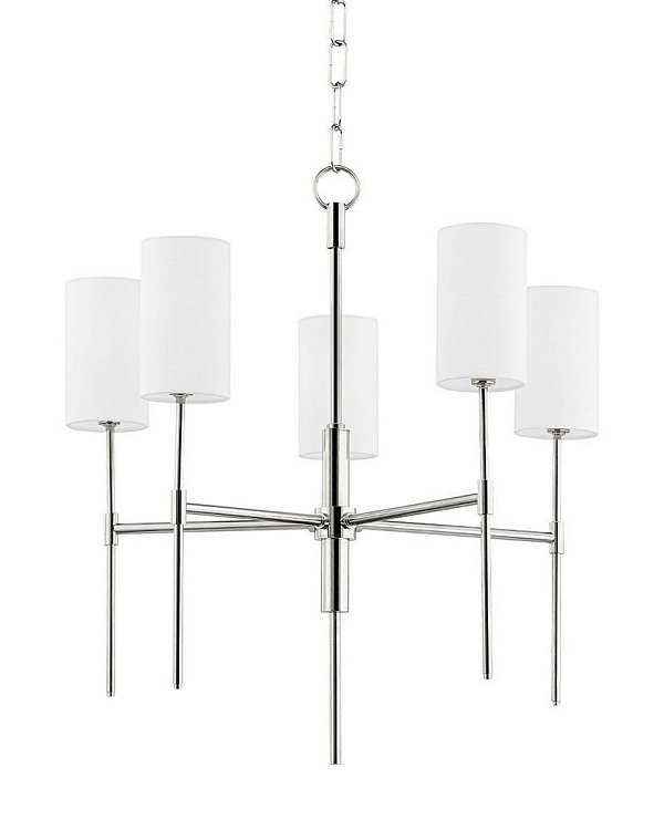Серебряная люстра Аспен Louvre Home JJ10885-5D nickel
