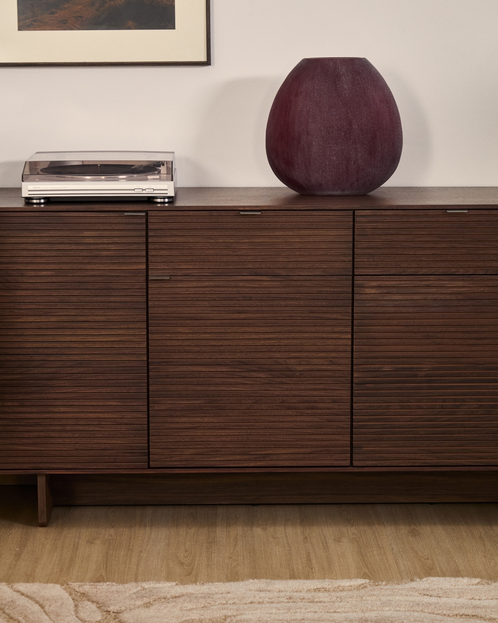 Ваза Rovena из бордового стекла 33,5 см La Forma (ex Julia Grup)