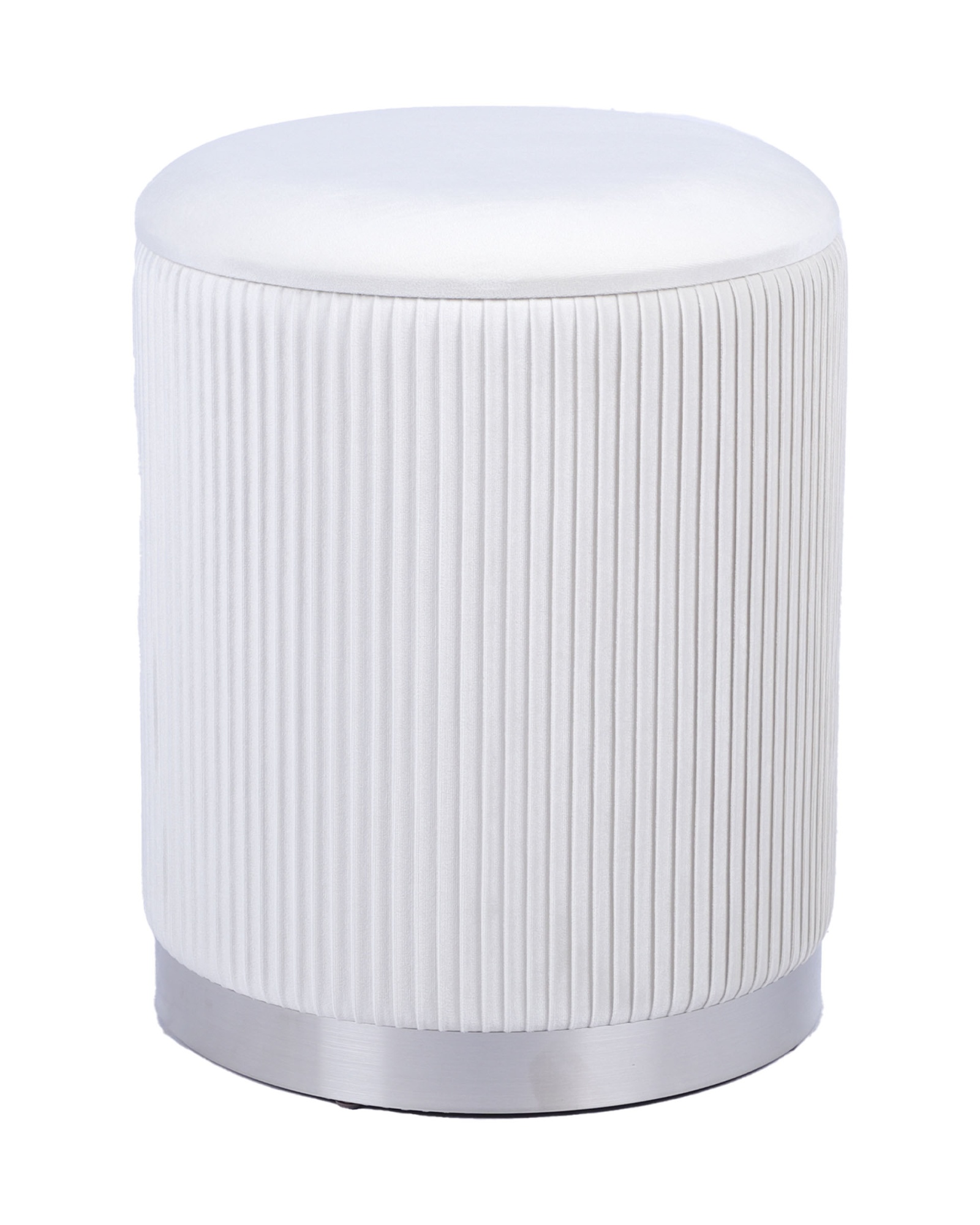 Пуф Шарлотта с ящиком серебро велюр бежевый Stool Group