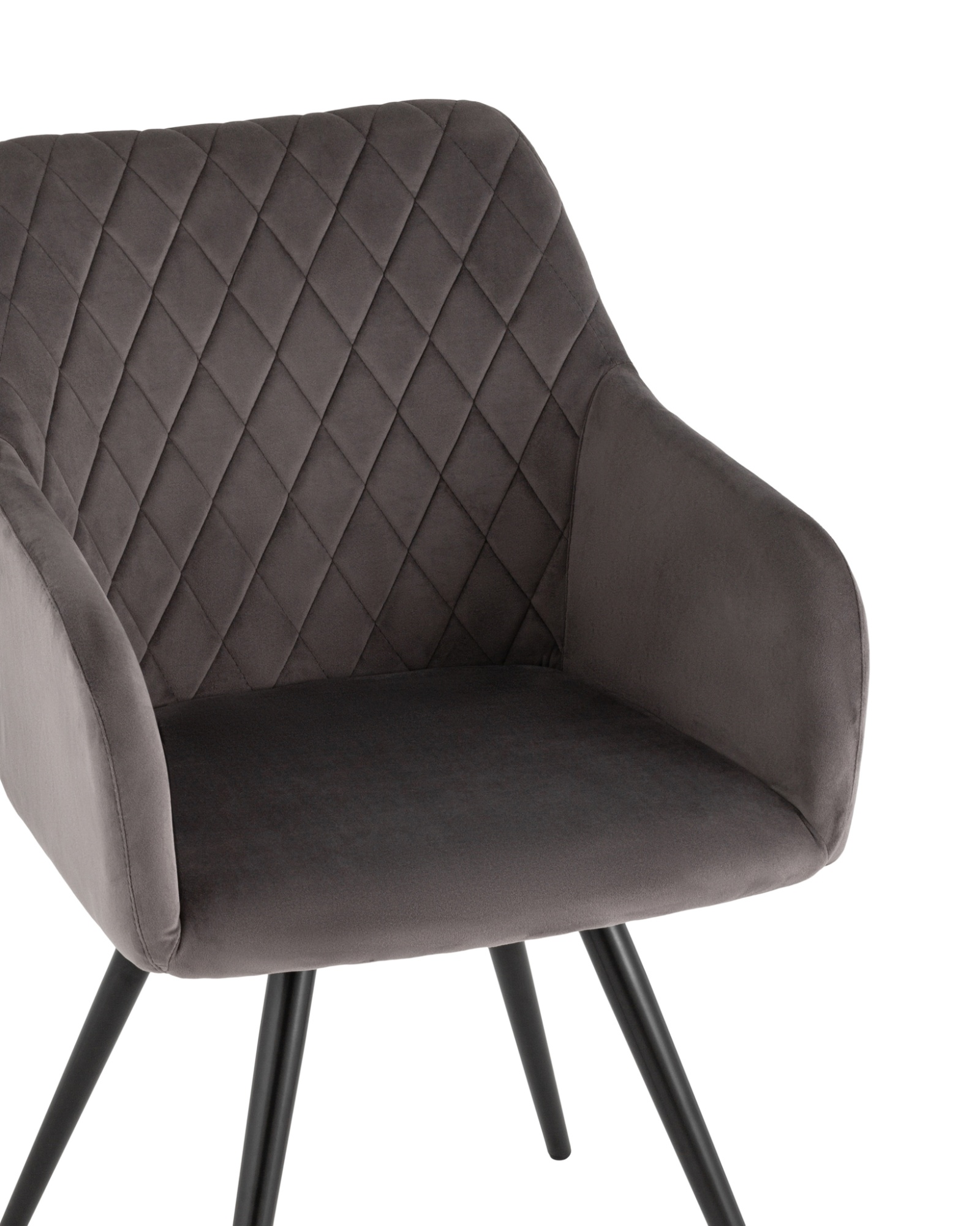 Стул вращающийся Дастин велюр тёмно-серый Stool Group