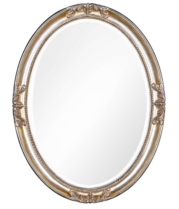 Овальное зеркало в раме Parigi Silver Art-Zerkalo FA398SL