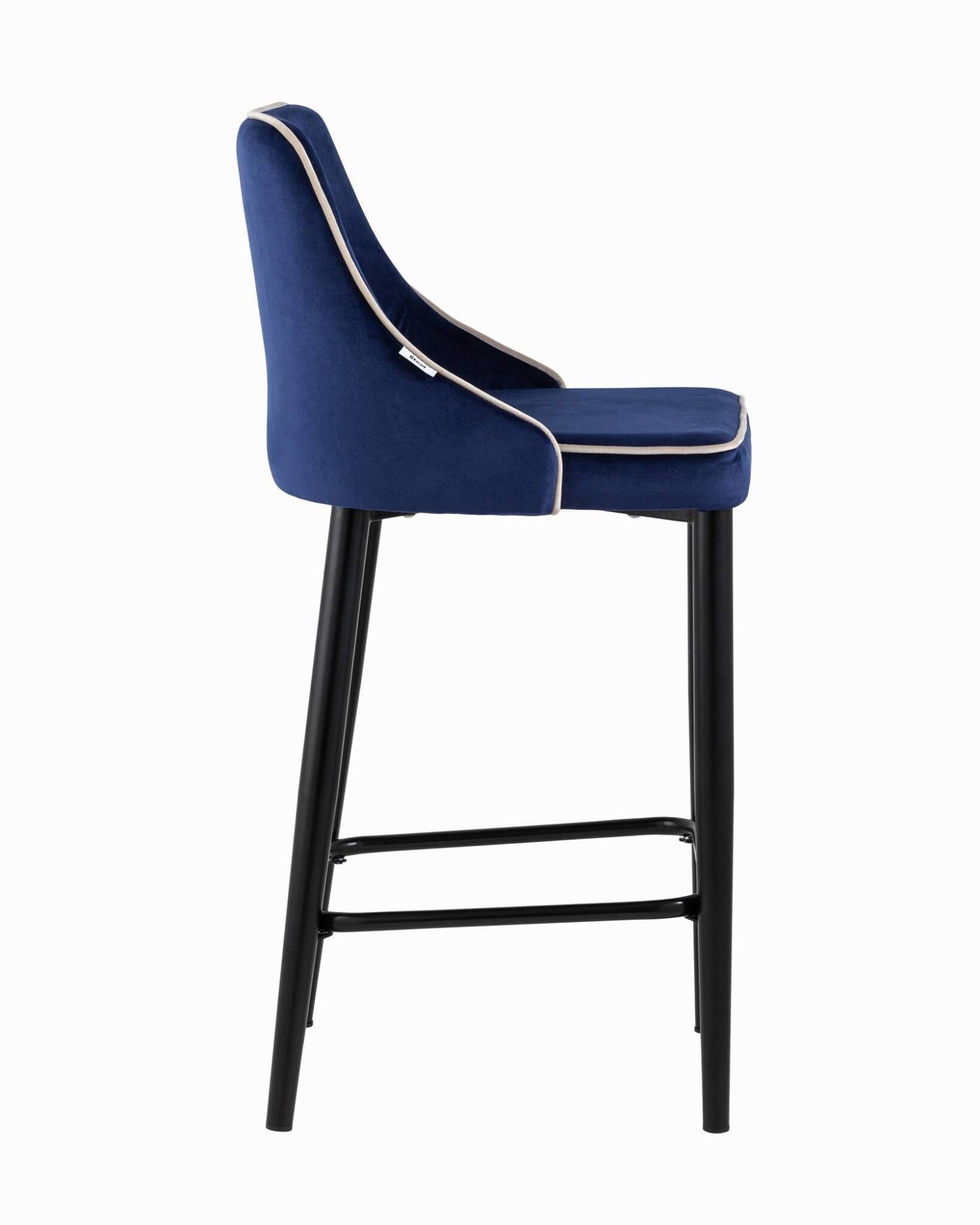 Стул полубарный Коби велюр синий Stool Group