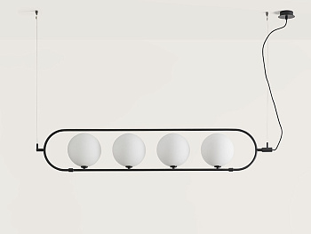 Подвесной светильник Abbacus черный 4L Aromas del Campo