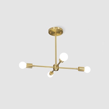 Люстра на штанге SPUTNIK D51 Gold by ImperiumLoft