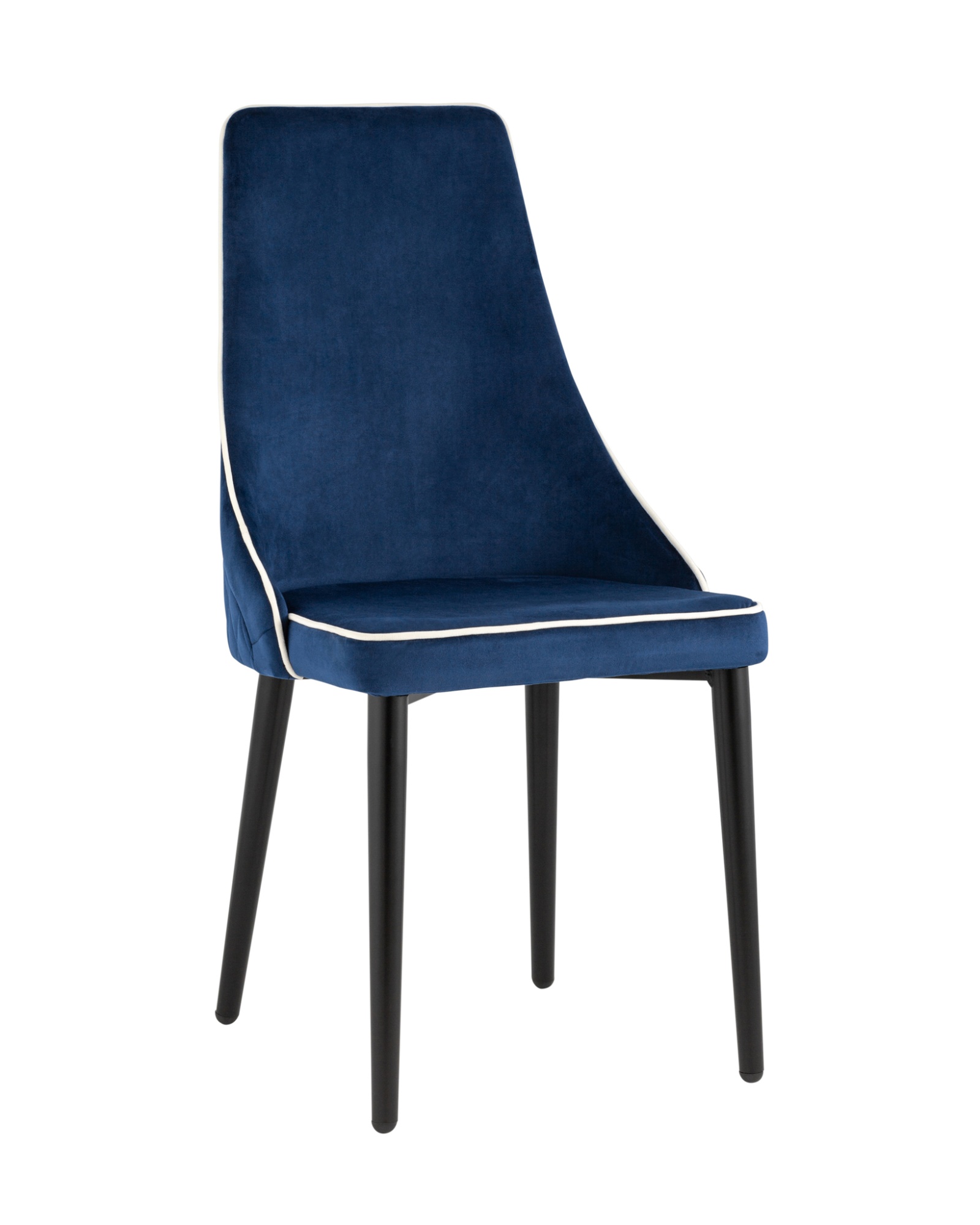 Стул Луис с кантом велюр синий Stool Group