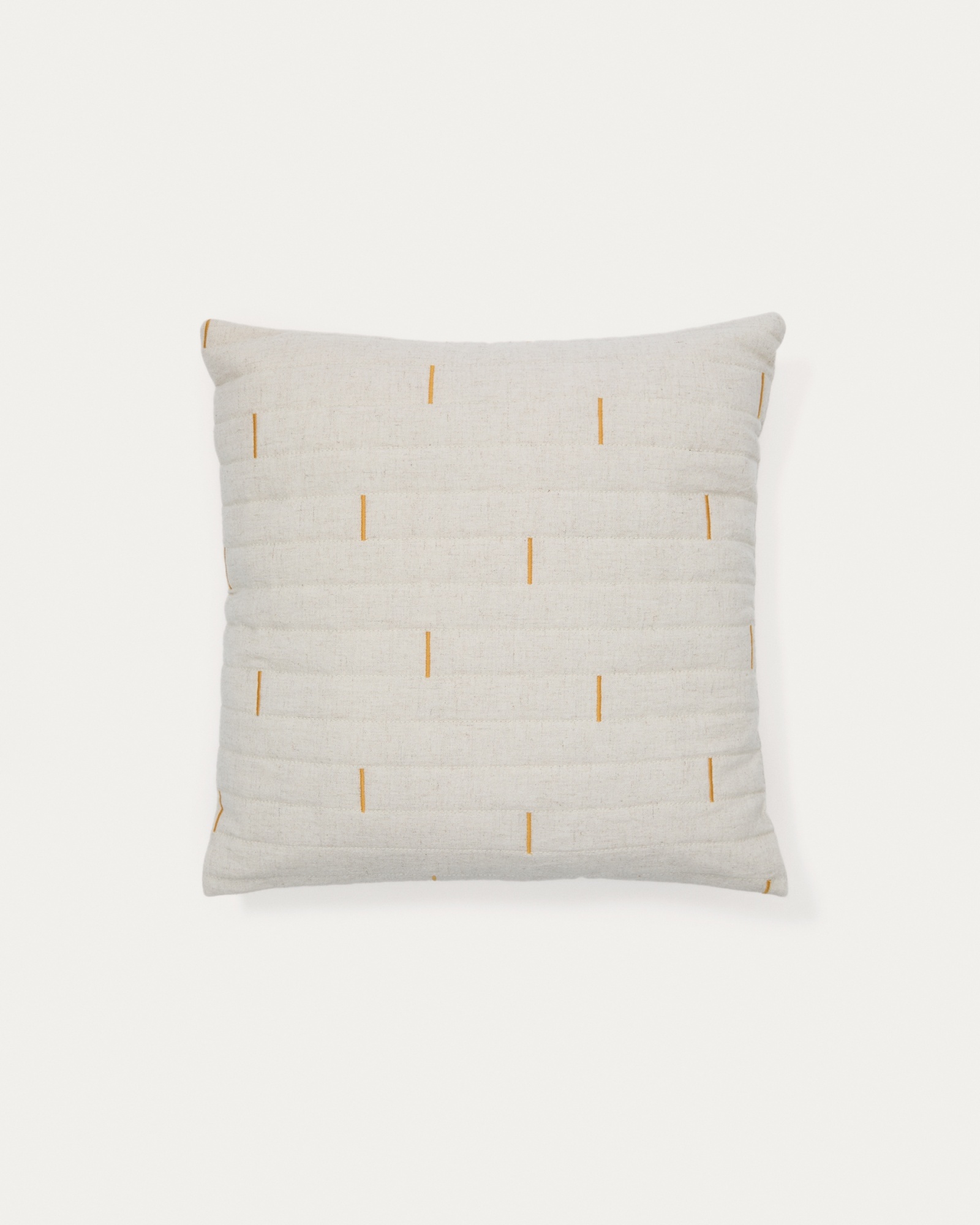 Чехол на подушку Blaina из белого льна с оранжевой вышивкой 45 x 45 см La Forma (ex Julia Grup)