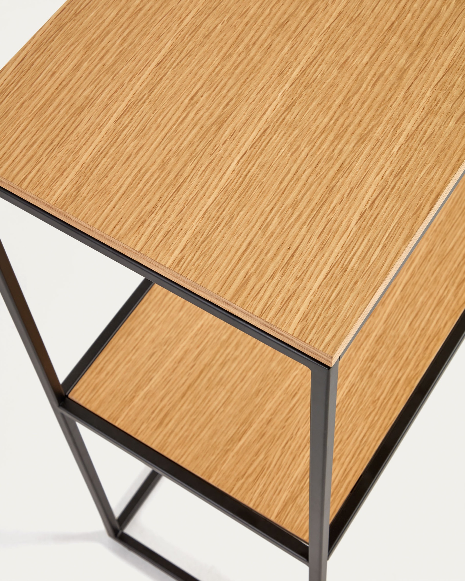 Yoana Консоль из дубового шпона и черного металла 120 x 80 cm La Forma (ex Julia Grup)