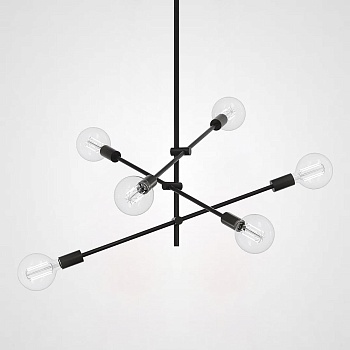 Люстра LF Studio Cliff Pendant 6 Black by ImperiumLoft