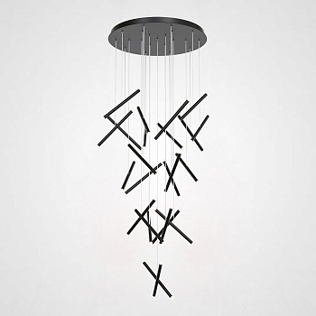 Люстра Dutti D0068 LED Chandelier Modern 28 Black by ImperiumLoft