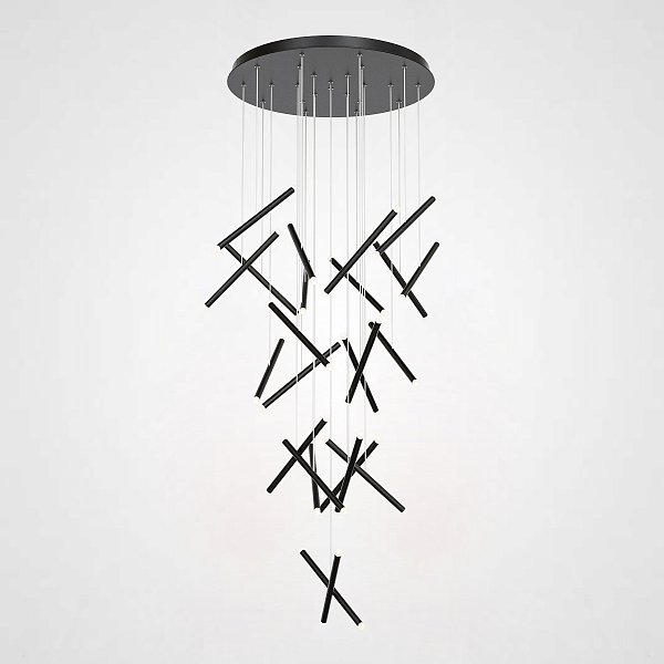 Люстра Dutti D0068 LED Chandelier Modern 28 Black by ImperiumLoft