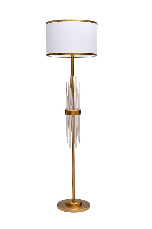 Торшер металлический со стеклянным декором Garda Decor K2CPF-07249