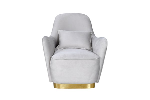 Кресло велюровое кремовое Garda Decor 87YY-1837 CRE