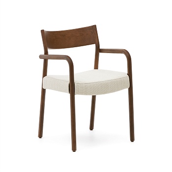 Стул Falconera со съемным чехлом из массива дуба с отделкой орех FSC Mix Credit La Forma (ex Julia Grup)