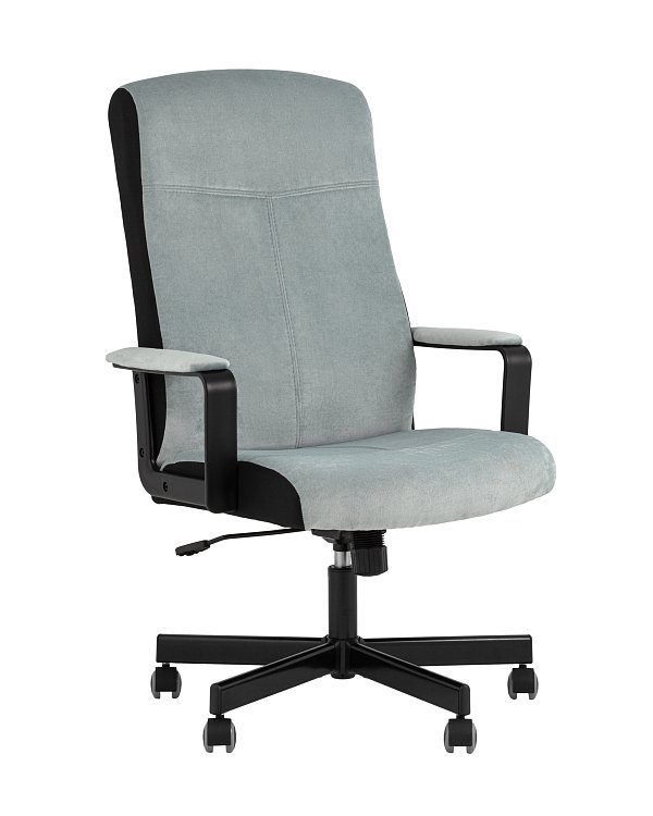 Кресло руководителя TopChairs ST-DOMINGO серо-голубой Stool Group