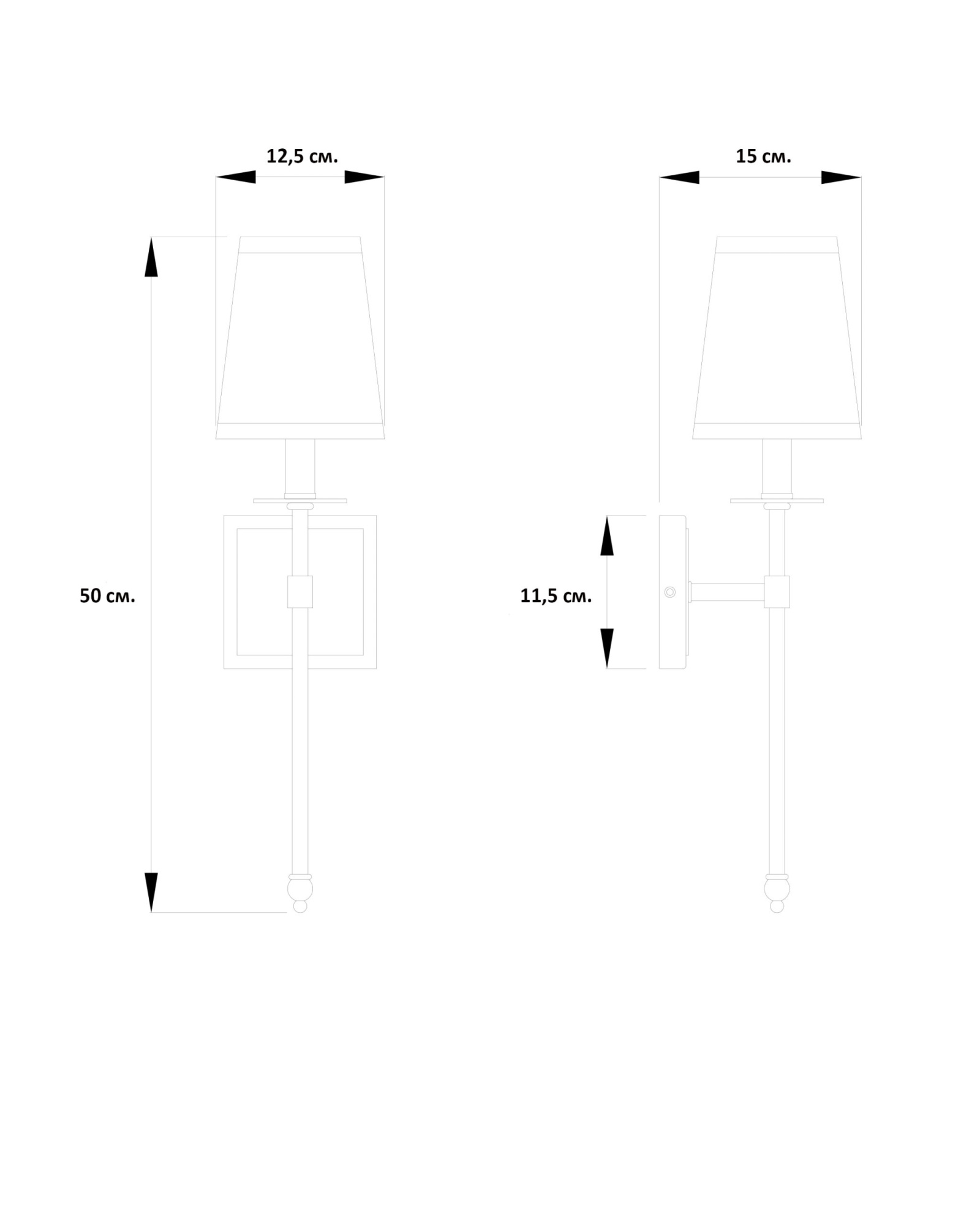 Золотое бра Монро Louvre Home JJ10884-1WB brass