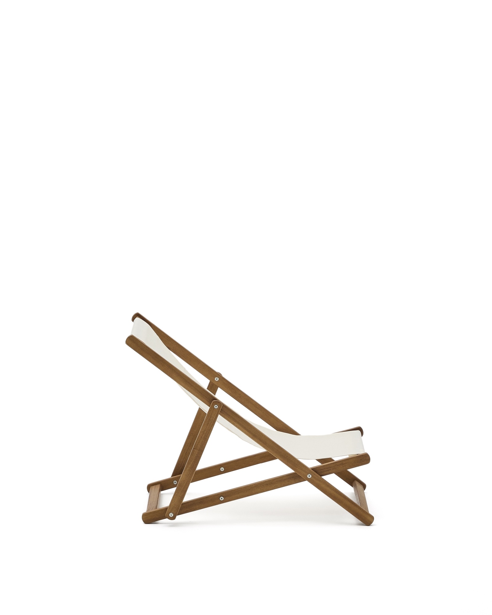 Adredna Детское складное кресло-шезлонг бежевого цвета из акации La Forma (ex Julia Grup)