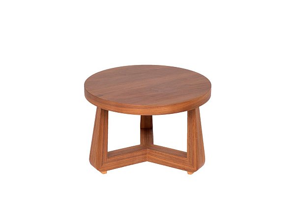 Столик журнальный круглый (цвет орех) Garda Decor 40AD-ET016C