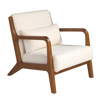 Кресло 5100/DC1580 с тканевой обивкой и деревянной конструкцией цвета ореха Angel Cerda