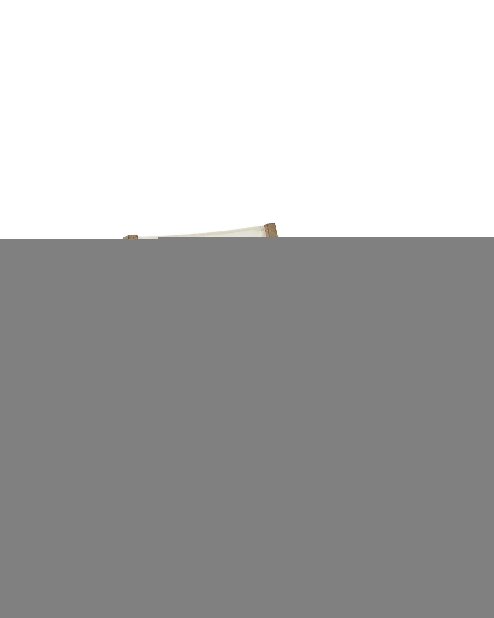 Складной стул Vilara для улицы из акации и текстиля белого цвета La Forma 262383