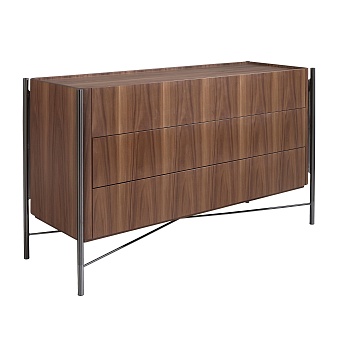 Комод 7139/MC2201DR из ореха и затемненной стали Angel Cerda