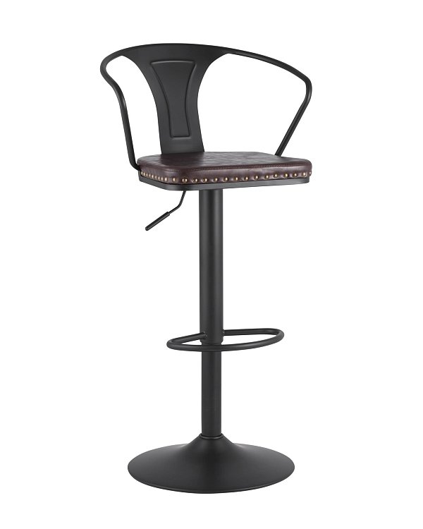 Стул барный TOLIX ARMS SOFT черный матовый Stool Group