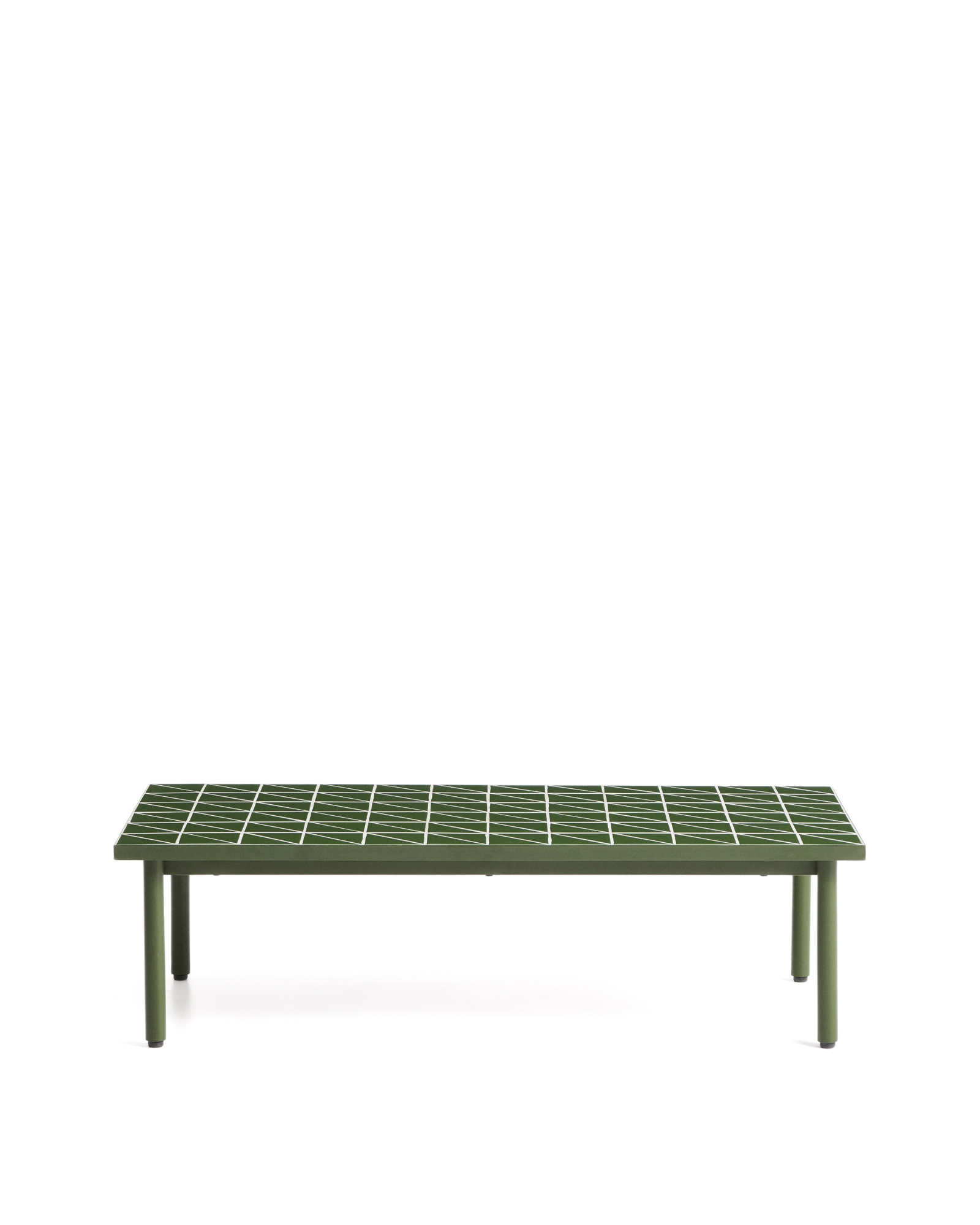 Уличный столик Maurina из зеленой стали с плиткой зеленого цвета 122 x 61 см La Forma 482015