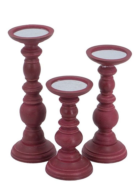 Подсвечники, набор Glasar 480324-RED