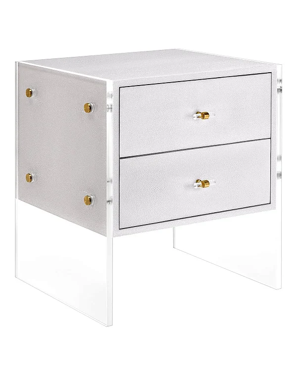 Серая прикроватная тумба Берк Louvre Home LHFBT11SS/DPO